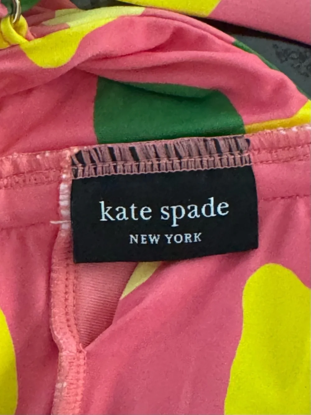Kate Spade New York Size M Lemon Print Bikini Top